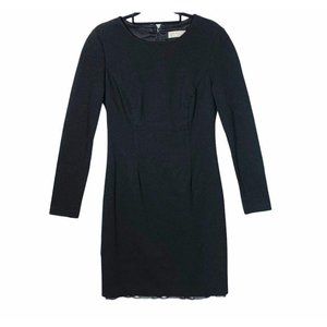 Trina Turk Womens dress medium black shift with lace hem
